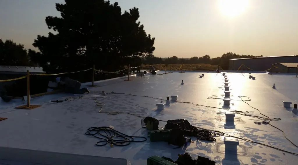 Commercial installation project by A Quality Roof Now
